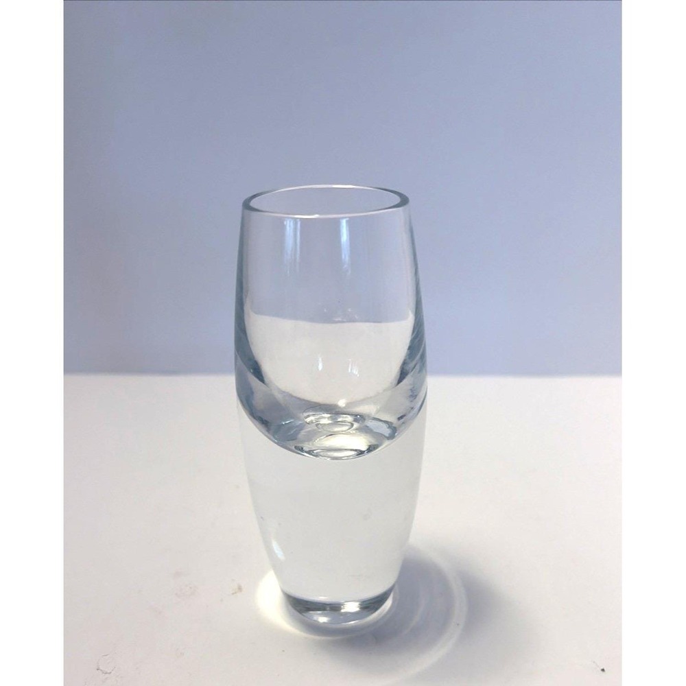 Krosno Poland Kirby Cordial  Shot Glasses Clear Weighted Bottom 4.5"